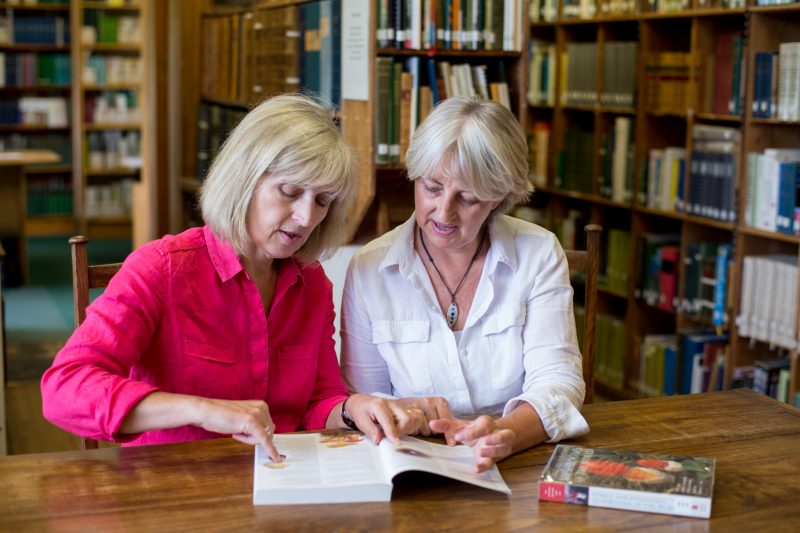 RHS Wisley, students studying in library