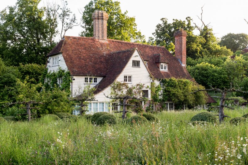 Rolf's Farm - view of house and original garden designed by Jinny Blom