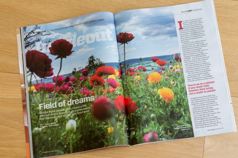 Charlie Ryre in her cutting garden