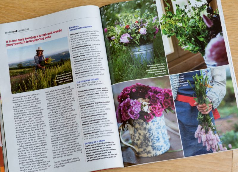 Charlie Ryre in her cutting garden